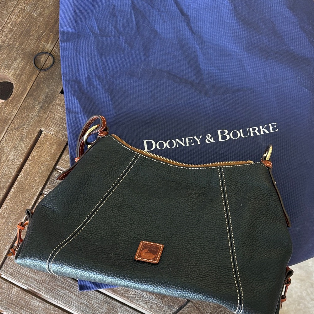 Dooney & Bourke Black and Brown Shoulder Bag - Picture 5 of 5